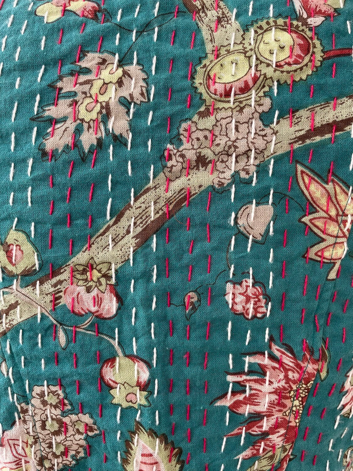 waistcoat in cotton not quilted,teal color and pink hydrangea print,boheme chic style,fitted jacket,limited series,corset shape