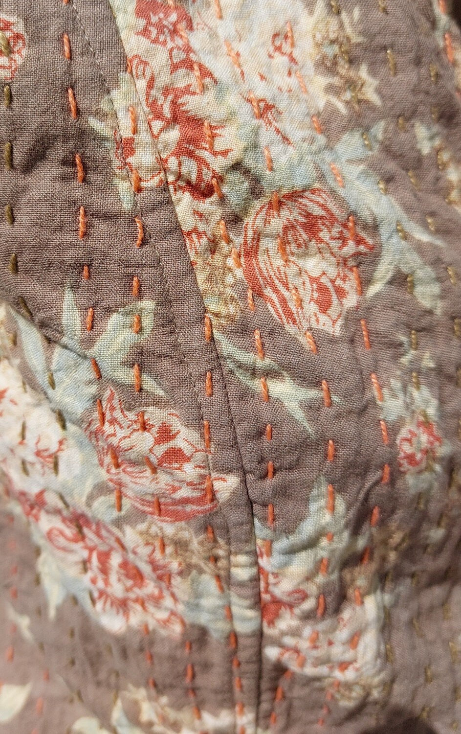 Brown Cotton Fitted Jacket, Denim Inspired Bohemian Jacket, Pastel Color Pattern, Casual Chic Women’s Layer, Limited Series Handmade Fashion