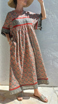 oversize dress,black diamonds pattern on soft cotton