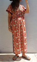 poncho in soft cotton,rusty color