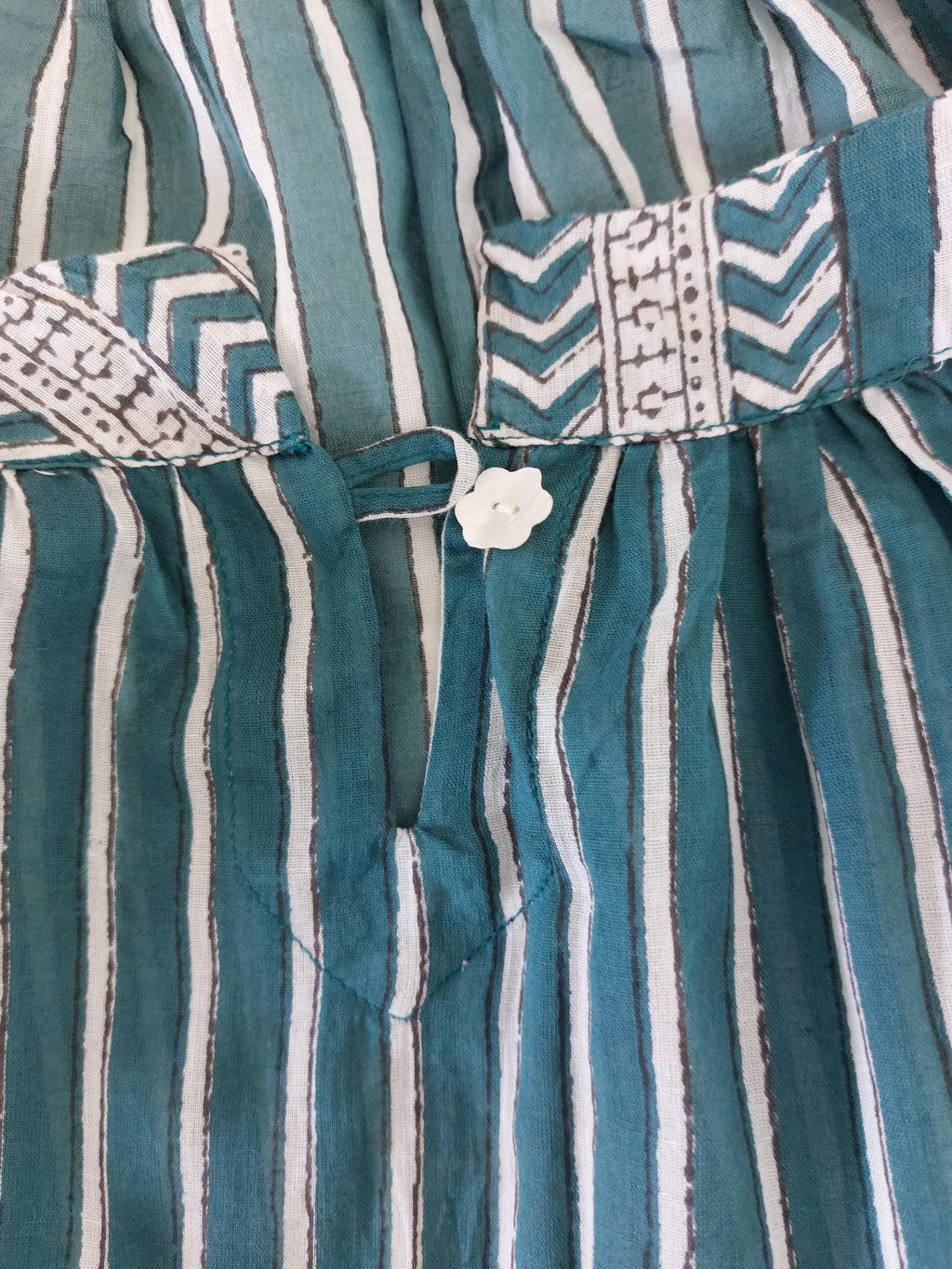 oversize tunic in soft cotton,peacock color stripes pattern