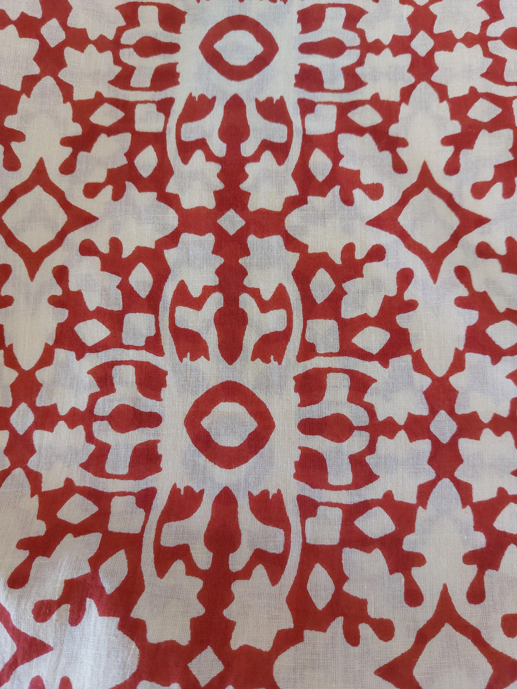 long cover-up in soft cotton, beige-rusty mosaic pattern