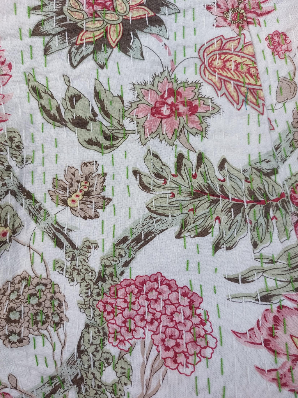 frock coat in cotton not quilted,off white color,floral pattern,pink hydrangea print,shell buttons,boheme and chic outfit, hand embroidery