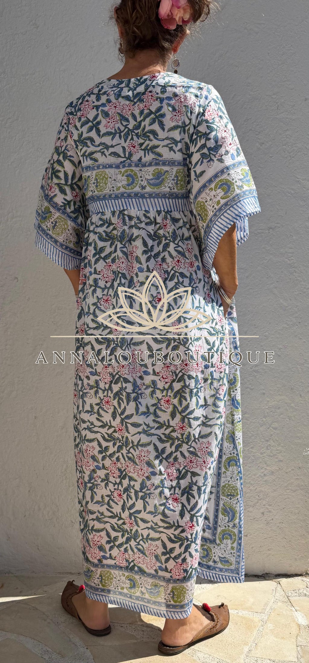 Floral Oversized Cotton Maxi Dress, Multicolor Flower Print Boho Dress, Soft Cotton Summer Outfit, Flowy Women's Dress
