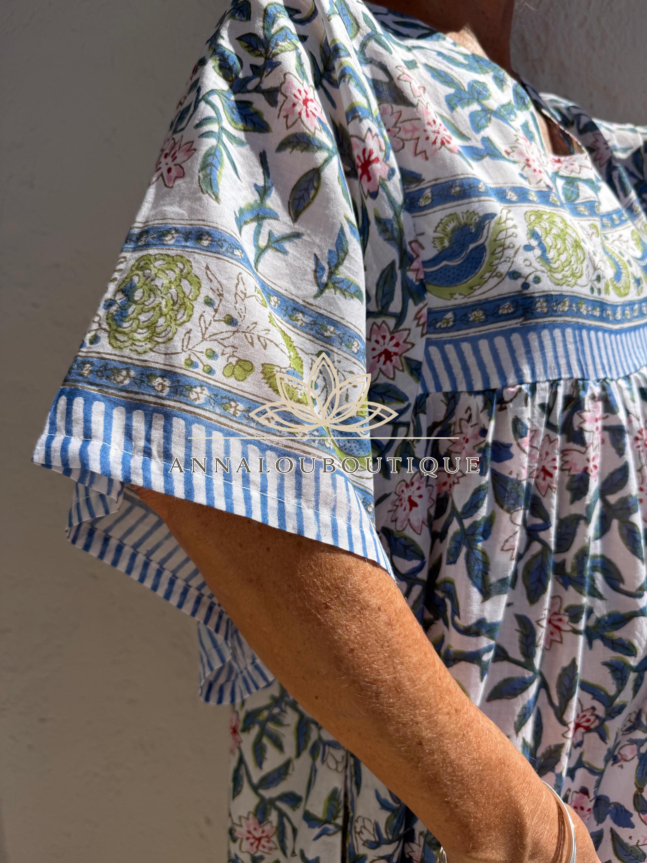 Floral Oversized Cotton Maxi Dress, Multicolor Flower Print Boho Dress, Soft Cotton Summer Outfit, Flowy Women's Dress