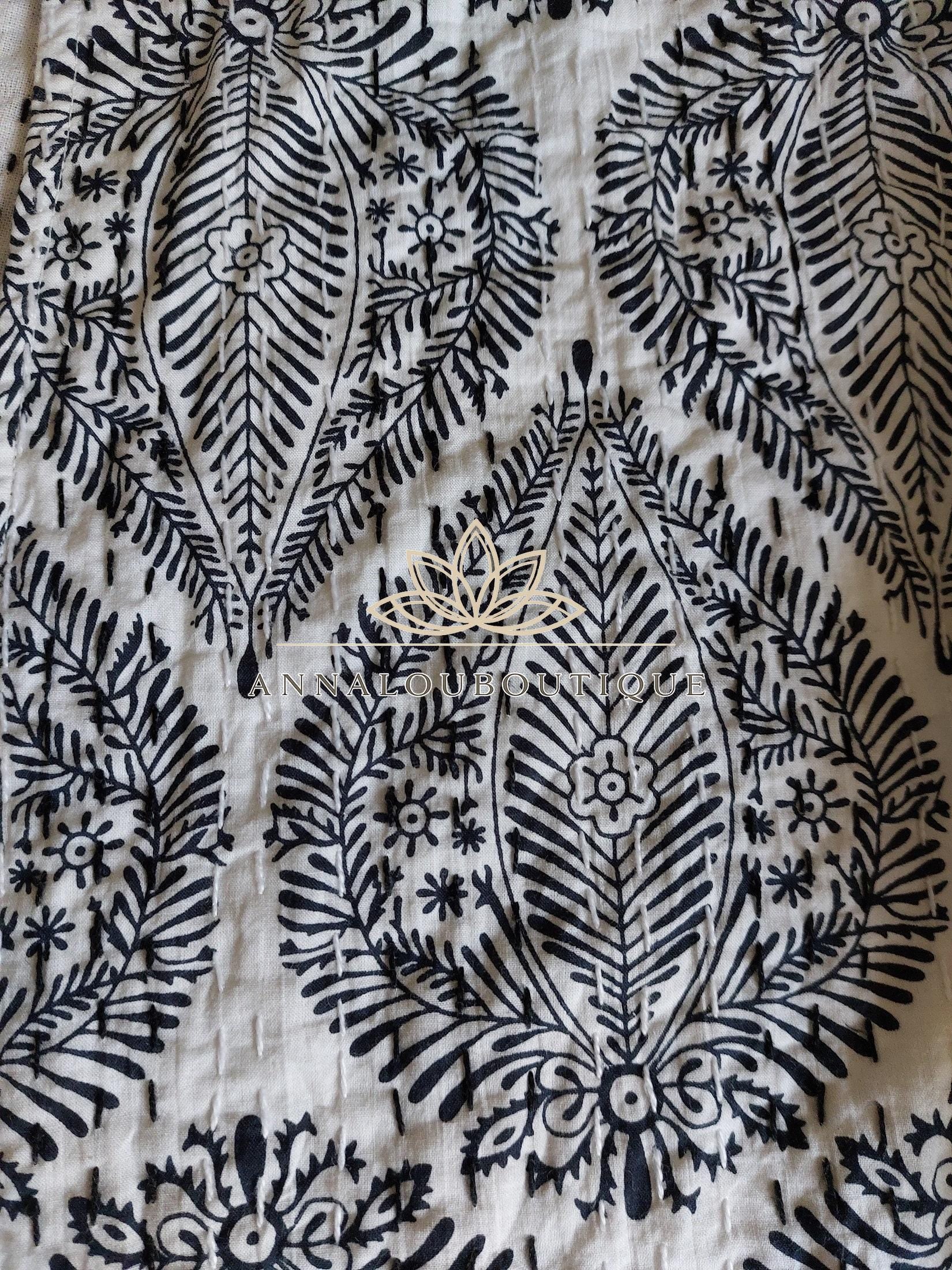 Black Diamond Cotton Jacket, Kimono Style Bohemian Jacket, Mid-Season Casual Wear, White Cotton Lining, Limited Edition