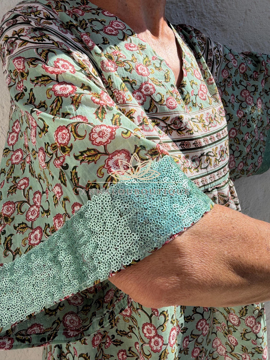 Water Green Floral Maxi Dress, Oversized Soft Cotton Summer Dress, Bohemian Resort Wear, Flowy Casual Outfit, Lightweight Women’s Clothing