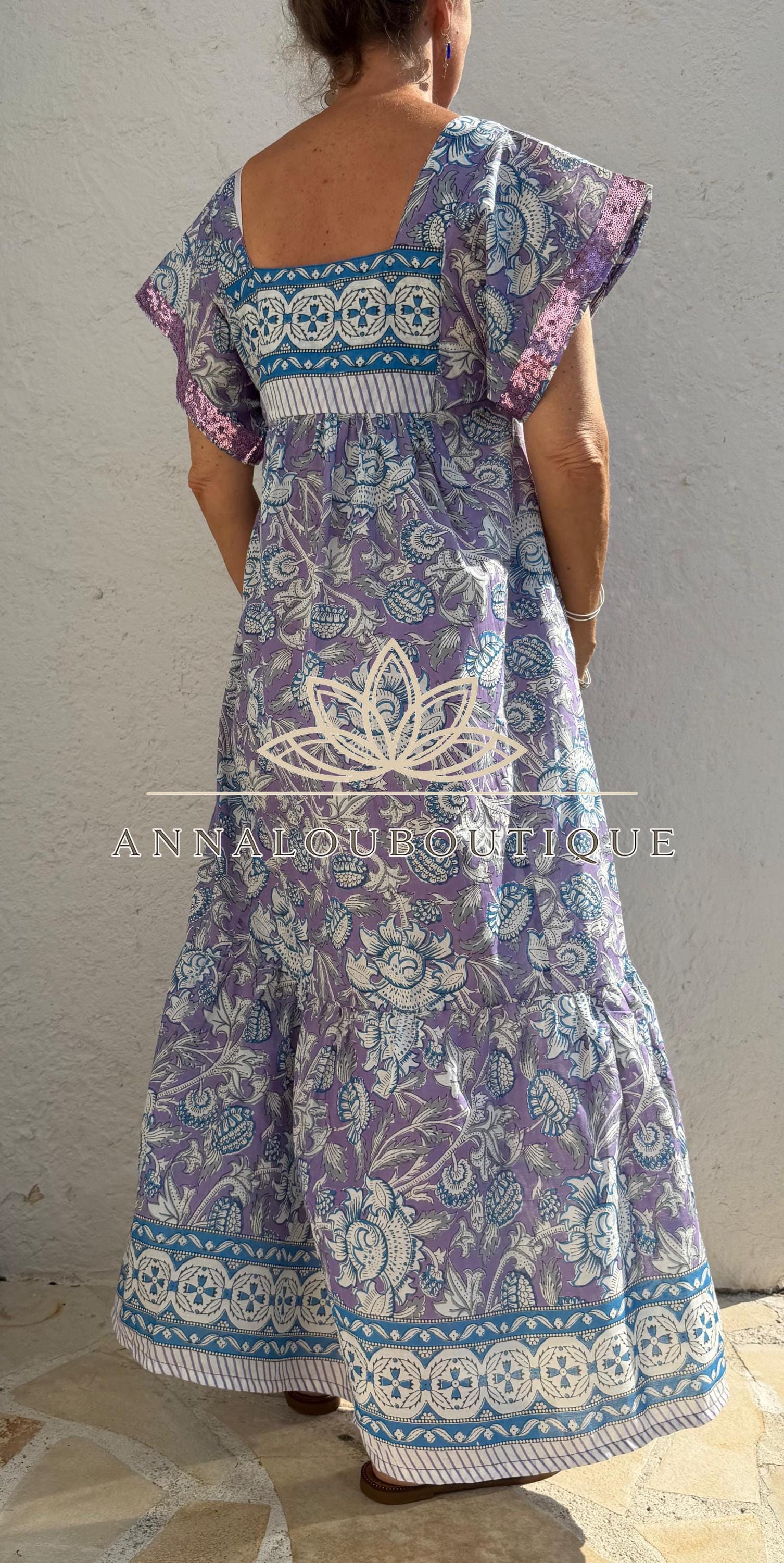 Flowy Soft Cotton Maxi Dress – Mauve Floral Dress, Boho Chic Summer Outfit, Resort Wear for Women, Handmade Fashion, Limited Edition