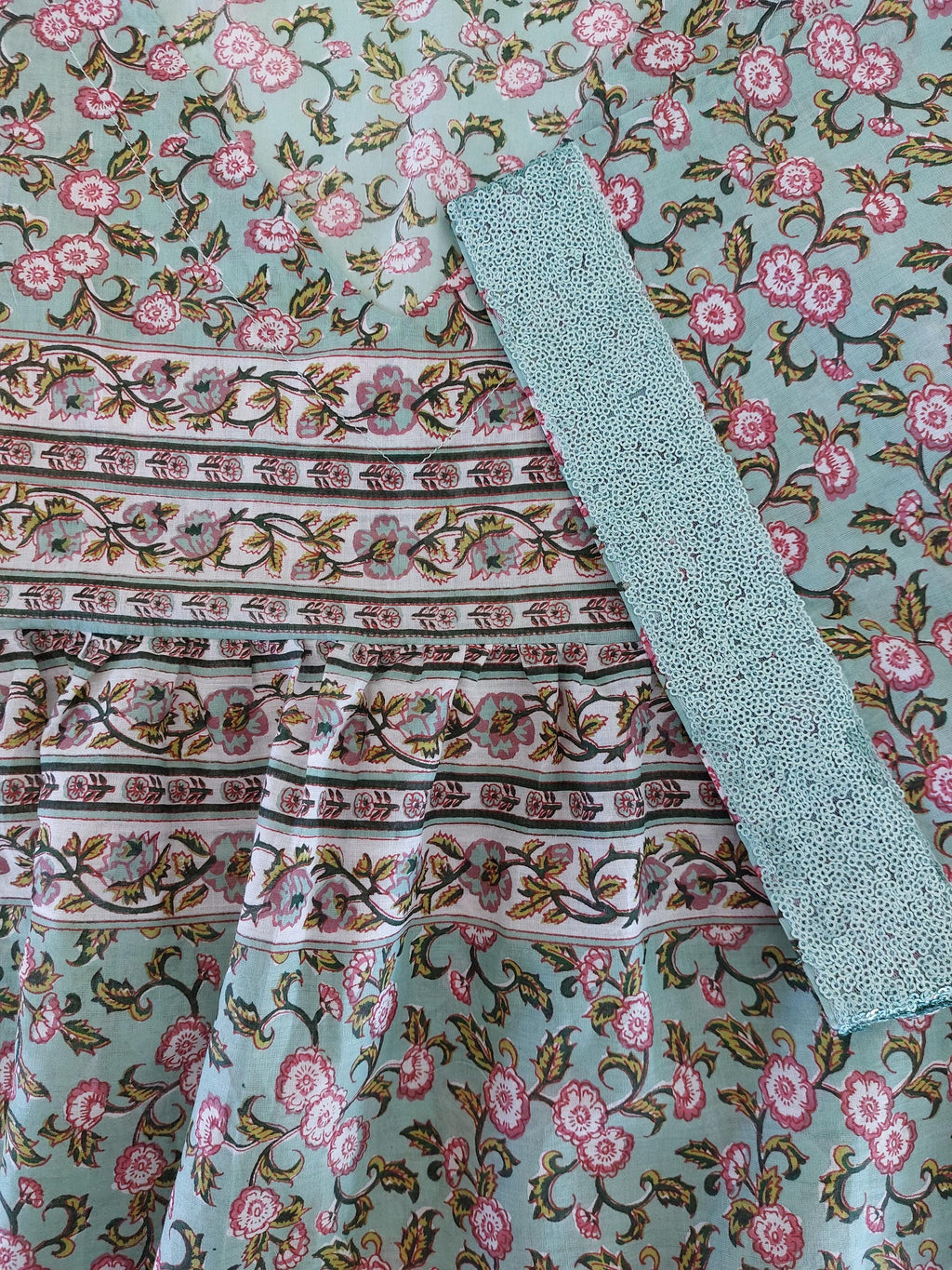 Water Green Floral Maxi Dress, Oversized Soft Cotton Summer Dress, Bohemian Resort Wear, Flowy Casual Outfit, Lightweight Women’s Clothing